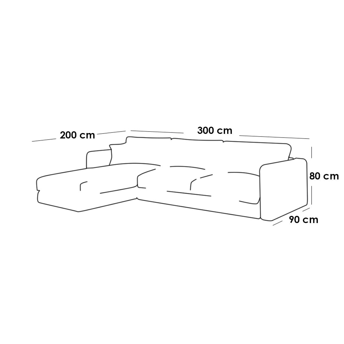 Modern L-Shaped Sofa Off-White Velvet 300×200 cm – Left Chaise Corner Sofa Egypt | Luxury Comfortable Couch