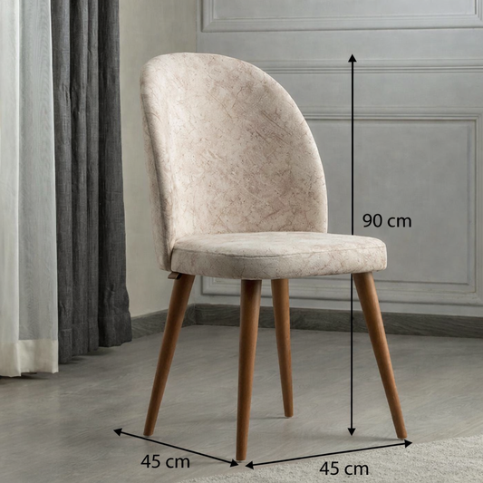 Red beech wood Dinning Chair - Beige
