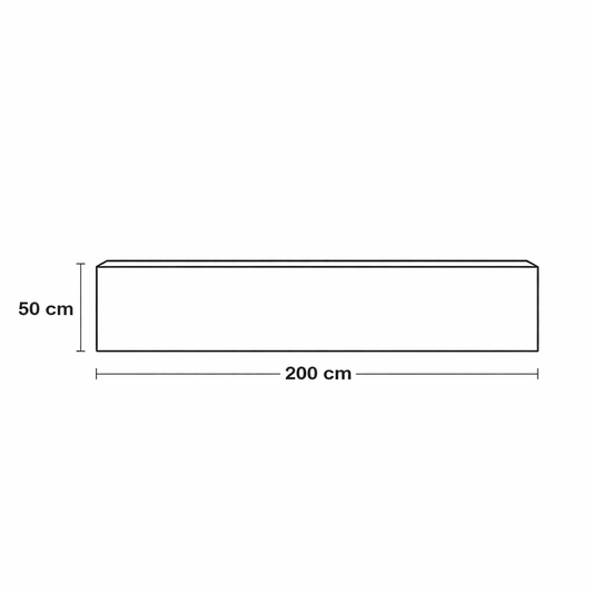 MDF Wood TV Unit Brown - 200x50x30 cm