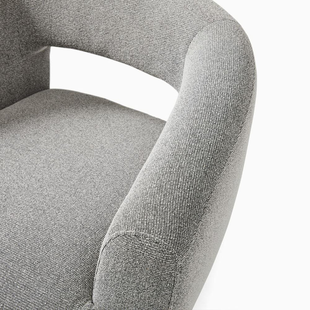 Natural Wood Armchair - Linen 85x75x85 cm