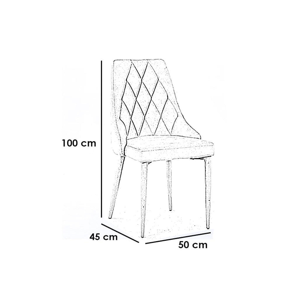 Red Beech Wood and Velvet Dining Chair - Grey