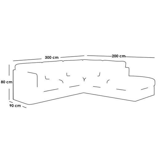 Modern L-Shaped Sofa Brown Linen 300×200 cm – Right Chaise Corner Sofa Egypt | Comfortable Couch