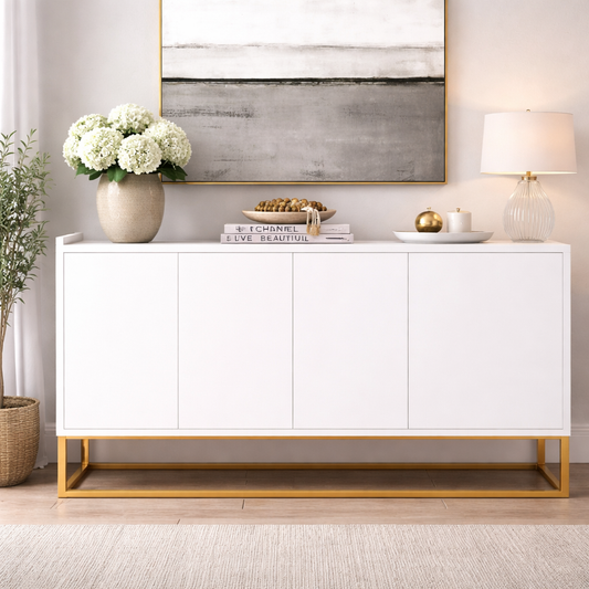 Modern Buffet Cabinet – MDF & Steel