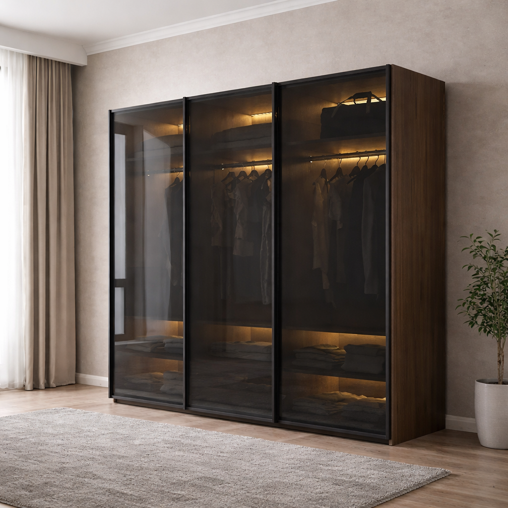 Modern Dressing Unit with Shelves & Drawers | MDF Wardrobe Egypt