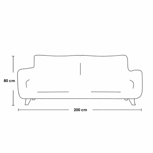 Modern Velvet Living Room Set – 3 Pieces (2 Sofas & Chair) | Beige Beech Wood Design