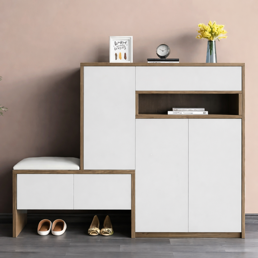Shoe Rack MDF Wood 40x140x100 cm
