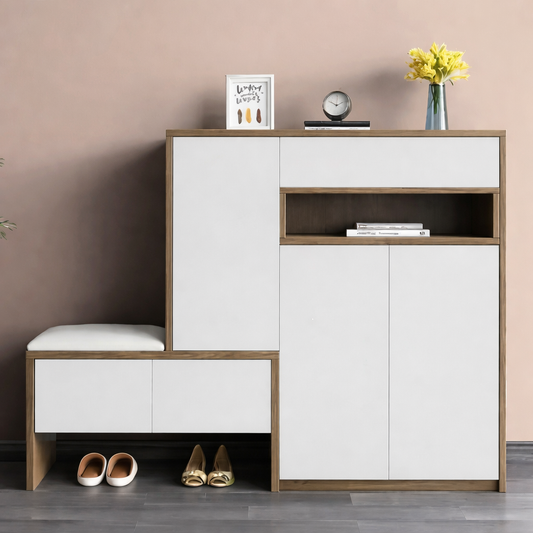 Shoe Rack MDF Wood 40x140x100 cm