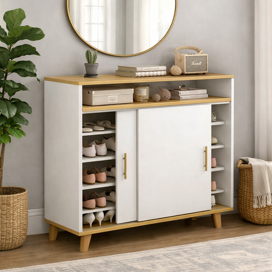 Shoe Rack MDF Wood 40x100x105 cm