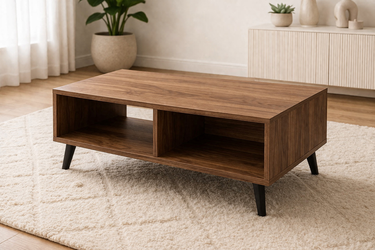 Coffee Table - MDF - Brown - 100x50x45