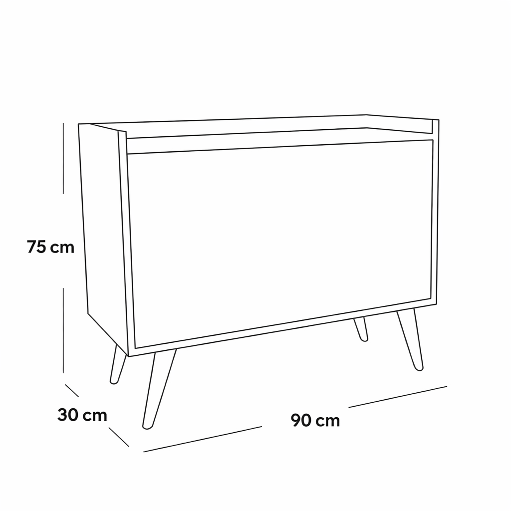 Coffee Corner - MDF Wood - Brown - 90x30x75 cm
