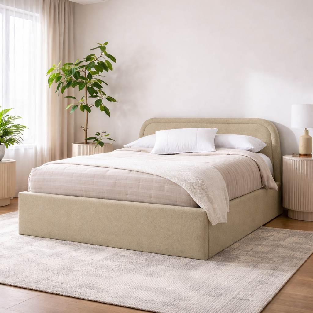 Multi Color Velvet Bed 160x200 cm | MDF Modern Bed Frame Egypt
