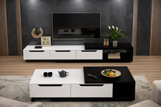 Bundle (TV Unit & Coffee Table) - MDF Wood - Multi Color