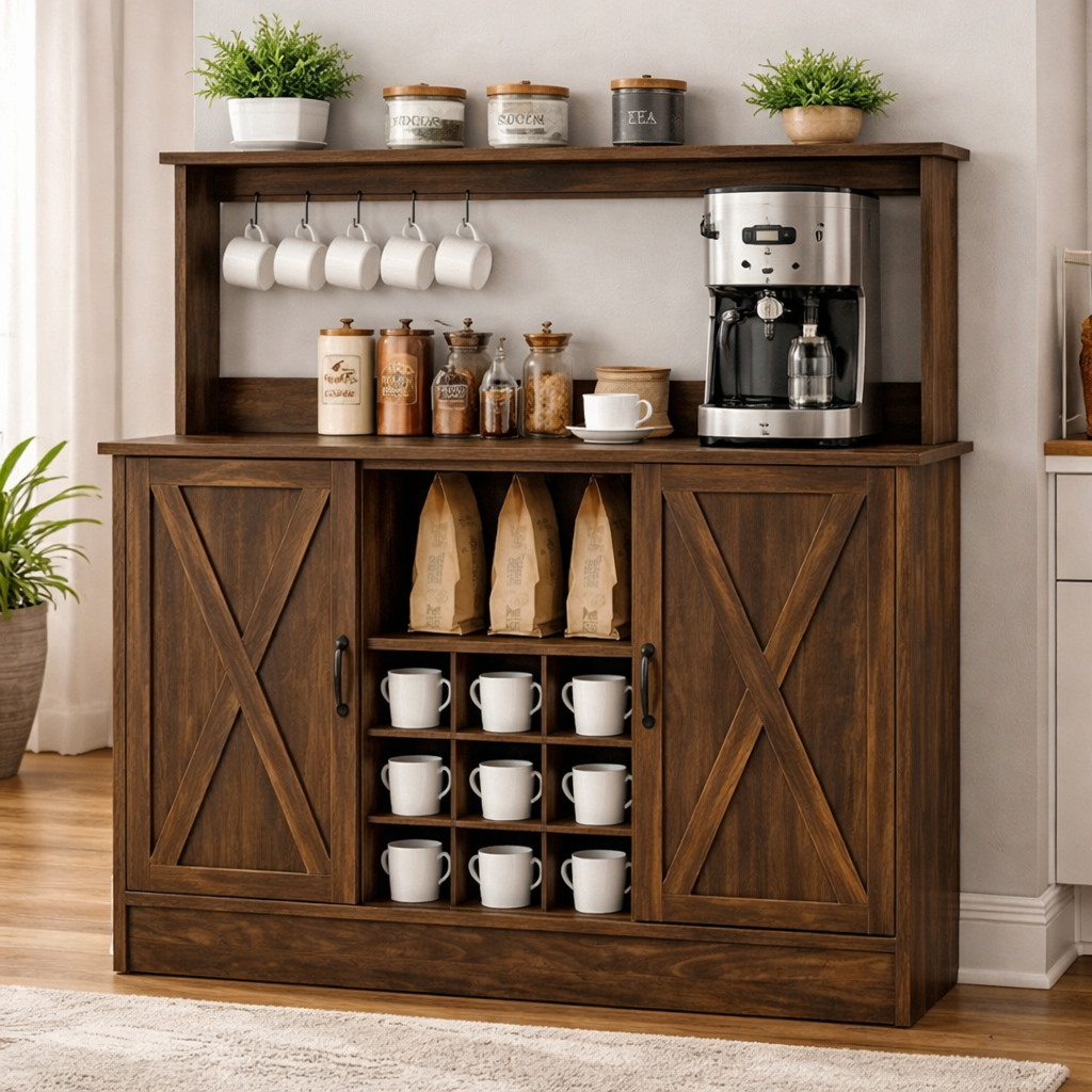 Coffee Corner - MDF Wood - Multi Color - 120x40x130 cm