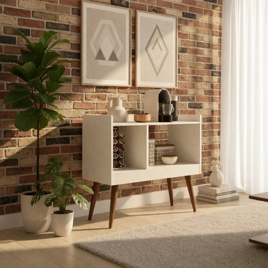 Coffee Corner - MDF and Beech Wood - Multicolors -80x80x40 cm