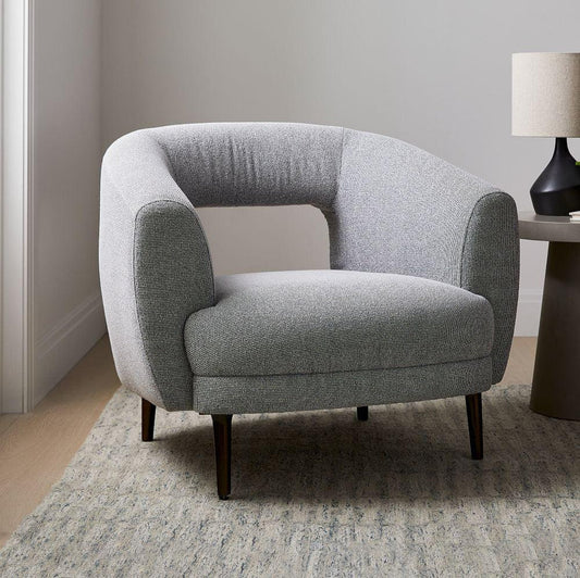 Natural Wood Armchair - Linen 85x75x85 cm