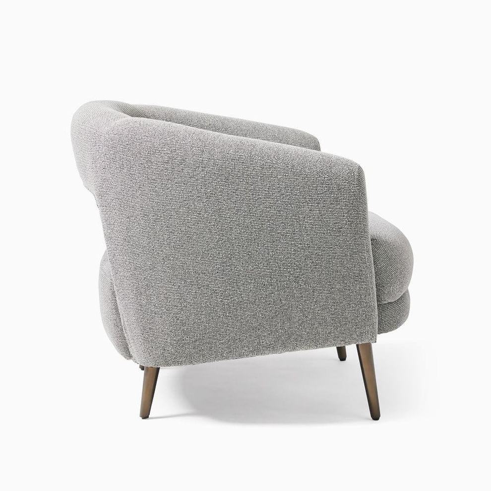 Natural Wood Armchair - Linen 85x75x85 cm