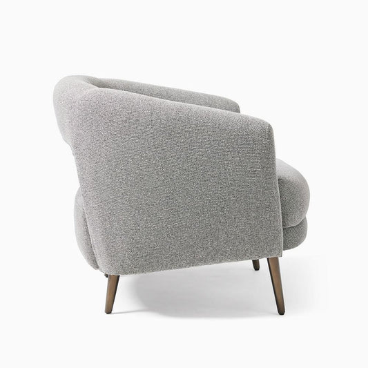 Natural Wood Armchair - Linen 85x75x85 cm