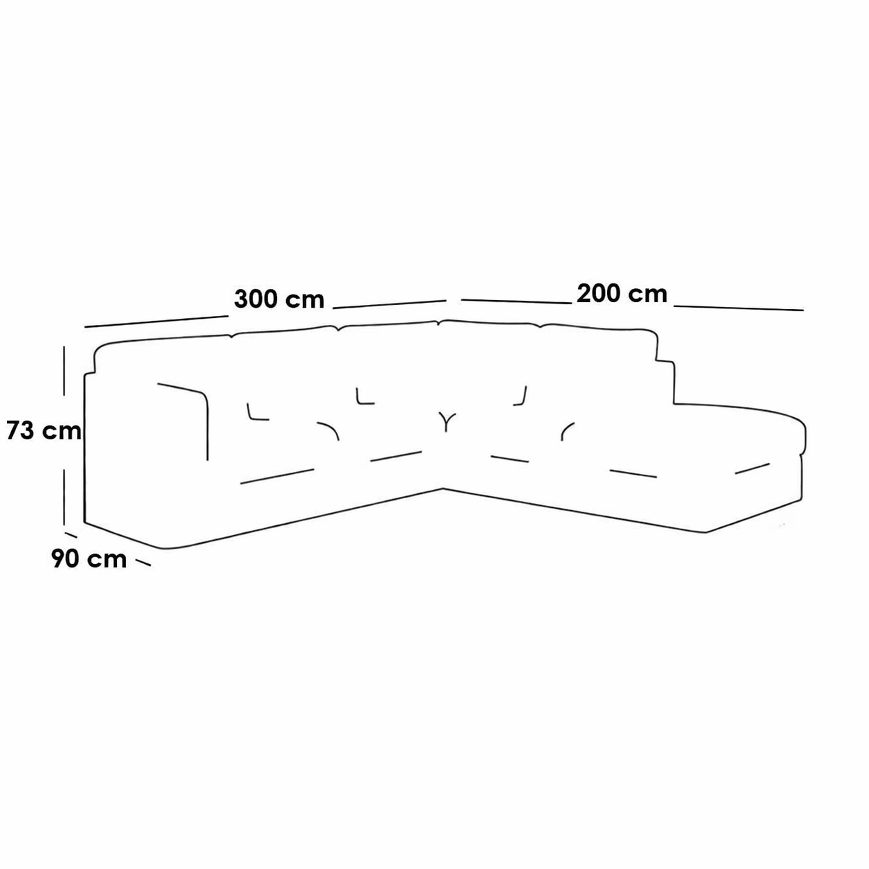 Modern L-Shaped Sofa OFF White Linen 360×210 cm – Corner Sofa Egypt | Soft Comfortable Couch