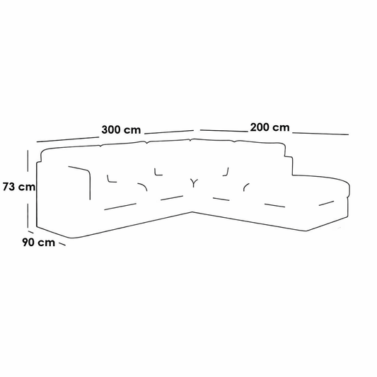 Modern L-Shaped Sofa OFF White Linen 360×210 cm – Corner Sofa Egypt | Soft Comfortable Couch