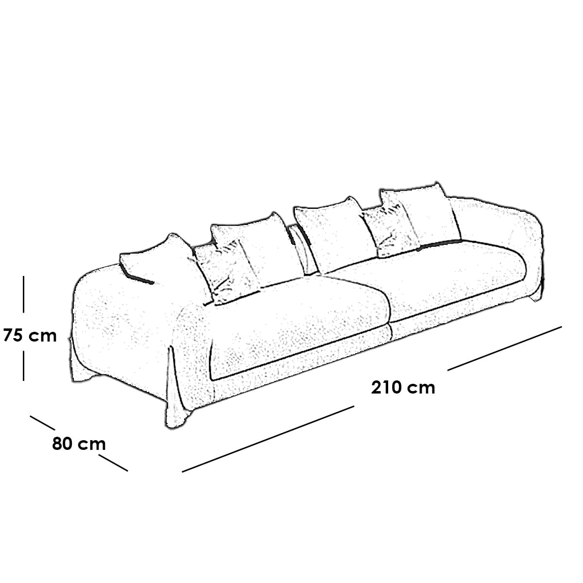 Luxury Off-White Linen Living Room Set – Sofa & 2 Chairs | Durable Red Beech Wood Frame