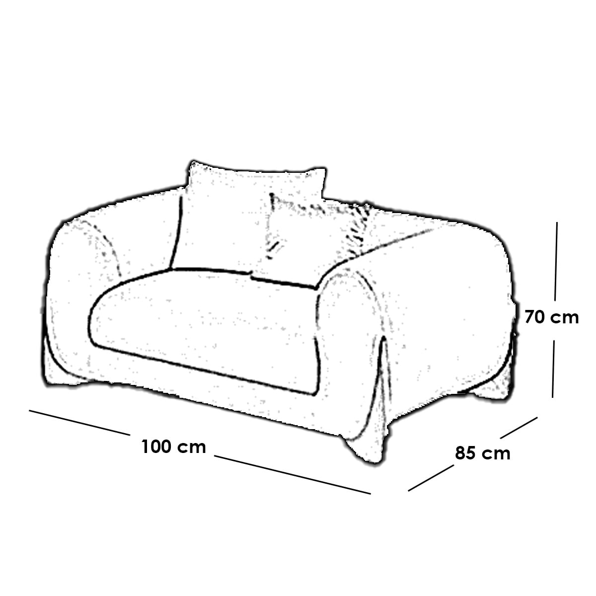 Luxury Off-White Linen Living Room Set – Sofa & 2 Chairs | Durable Red Beech Wood Frame