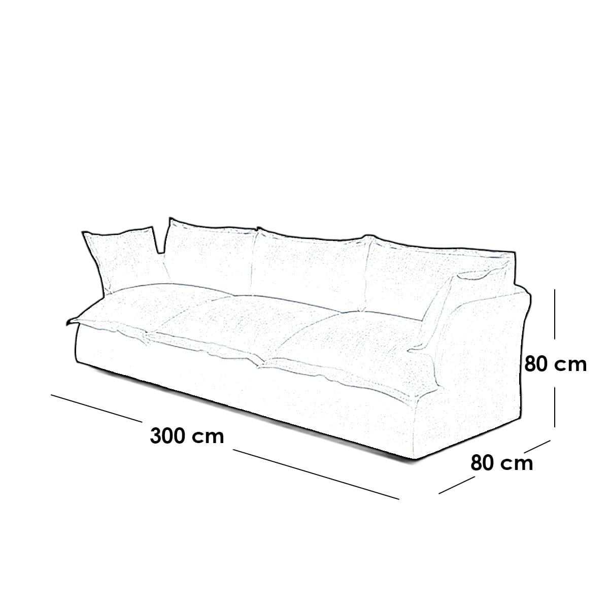 Red Beech Wood Linen 3 Seater Sofa – Green | 300 cm - Modern Wooden Couch Egypt
