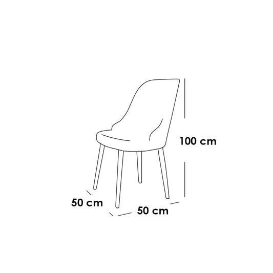 Red beech wood and Velvet Dinning Chair - Beige