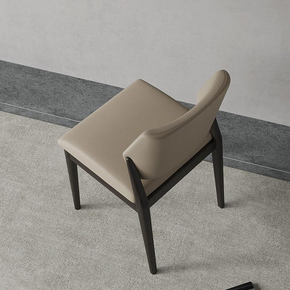 Red beech wood  Dinning Chair - Linen fabric
